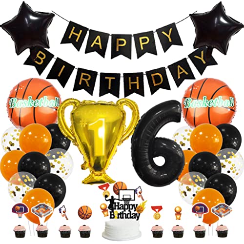 Houhounb Basketball 6. Geburtstag Deko Basketball Deko 6 Jahre Kindergeburtstag Party Deko Kinder Basketball Luftballon Tortendeko für Thema Basketball Kindergeburtstag Party Houhounb Basketball 6. Geburtstag Deko Basketball Deko 6 Jahre Kindergeburtstag Party Deko Kinder Basketball Luftballon Tortendeko für Thema Basketball Kindergeburtstag Party von Houhounb