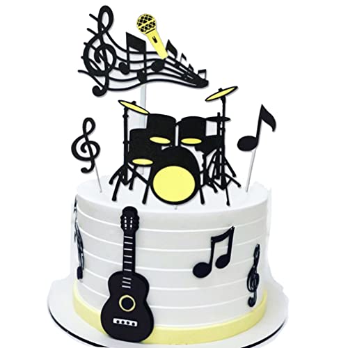 Houhounb Happy Birthday Cake Toppers Set Musiknoten Cupcake Topper Tortendeko Gitarre Cake Torten Muffin Dekoration Picks für Mädchen Junge Kinder Musikalisches Thema Party, 40 Stück Houhounb Happy Birthday Cake Toppers Set Musiknoten Cupcake Topper Tortendeko Gitarre Cake Torten Muffin Dekoration Picks für Mädchen Junge Kinder Musikalisches Thema Party, 40 Stück von Houhounb