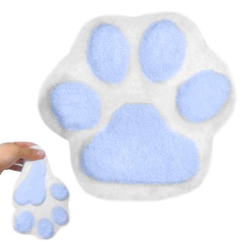 Houkary Big Cat Paw Taba Squishy, 15cm Fufu Taba Anti Stress Spielzeug, Katzenpfoten-Quetschspielzeug, Super Soft Cat Paw Squeeze Toys für Stressabbau, Stressabbauende Geschenke (Blau) von Houkary