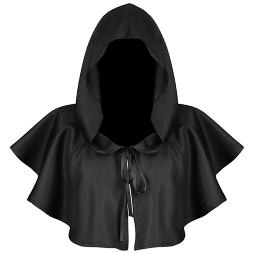 Haube, Cosplay Death Black Cape, schwarzer Umhang mit Motorhaube, Freigröße Halloween Requisiten für Feiern, Cosplay, Geburtstagsfeiern, Maskerade -Bälle, Urlaub Haube, Cosplay Death Black Cape, schwarzer Umhang mit Motorhaube, Freigröße Halloween Requisiten für Feiern, Cosplay, Geburtstagsfeiern, Maskerade -Bälle, Urlaub von Houolsator