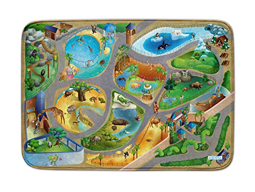 House of Kids 86027-E3 - Playmat Ultra Soft Zoo Connect, 130 x 180 cm von House of Kids