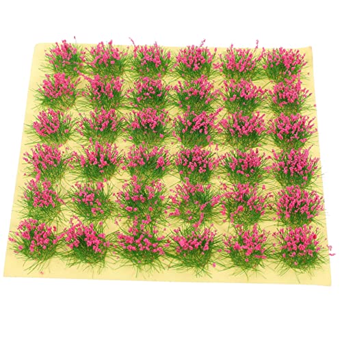 Housoutil 1 Blatt Gras für Diorama Kunstgras Puppenhaus Gartendeko Fälschung Mini Simulation Landschaftsdekor statisches Grasmodellgras Diorama-Gras Moosdekor Plastik Rosy von Housoutil