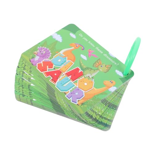 Housoutil 1 Satz Dinosaurier -kognitionskarte Kleinkind-Puzzle Kleinkinder Vor Kleinkindspielzeug Flashcard Punkt Früh Für Cartoon-lernkarten Interessantes Kinderspielzeug Papier von Housoutil