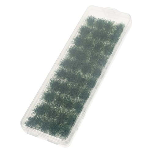 Housoutil 1 Schachtel Gras-Modell Sandtischgras Simulationsanlagenmodell Gefälscht Kunstgras Fälschung Tischplatte Aus Grünem Gras, Synthetik Modellgras Miniaturgras Plastik Dark Green von Housoutil