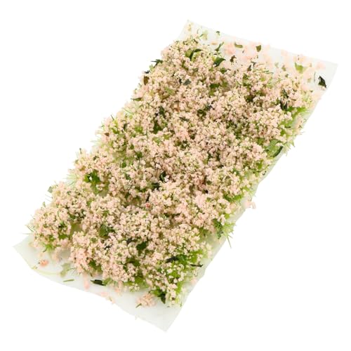 Housoutil 1 Schachtel Sandtisch DIY Material Miniatur Moos Cluster Märchengarten Szene Landschaft Gartendekor Gefälschte Sträucher Drinnen Mini-kunstpflanzen Künstliche Blumen Rosa Plastik von Housoutil