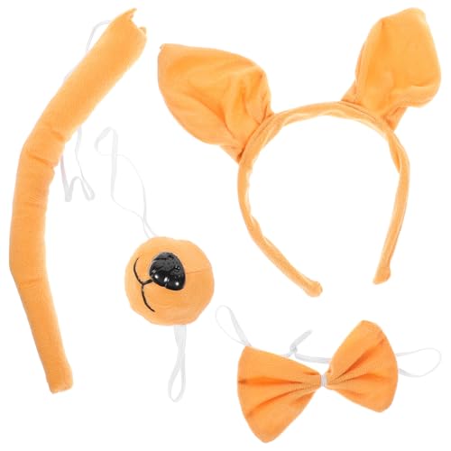 Housoutil 1 Set Tier Ohr Stirnband Niedlich Stirnband Cosplay Kostüm Kit Tier Fliege Nase Verschiedene Farben für Kinder und Erwachsene Housoutil 1 Set Tier Ohr Stirnband Niedlich Stirnband Cosplay Kostüm Kit Tier Fliege Nase Verschiedene Farben für Kinder und Erwachsene von Housoutil