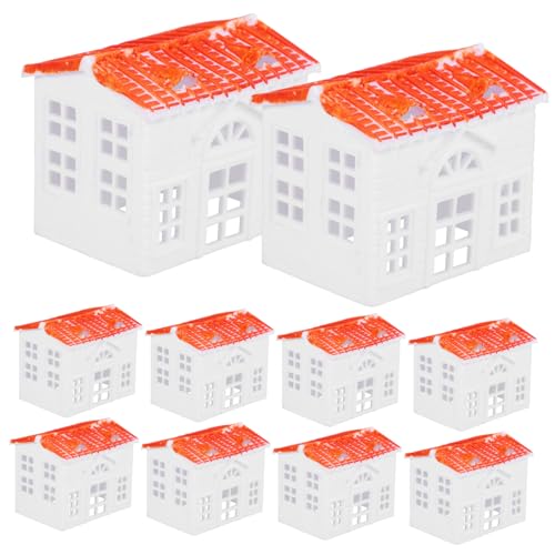 Housoutil 10 Stück 3D Villa Model Simulationsvilla-Modell weiße Verzierung Fenster kleines Villenmodell Gebäudemodell Mikrolandschaftsgebäudemodell Plastik Housoutil 10 Stück 3D Villa Model Simulationsvilla-Modell weiße Verzierung Fenster kleines Villenmodell Gebäudemodell Mikrolandschaftsgebäudemodell Plastik von Housoutil