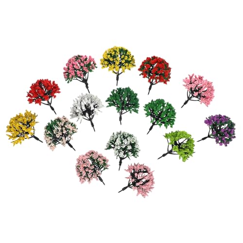 Housoutil 15 Stück Artificial Tree Little Trees Modellbau Bäume Modell Landschaftsbau Dekorative Bäume Pflanzen-Modellschmuck klein Mini-Baummodell künstliche Bäume Baumschmuck Plastik von Housoutil