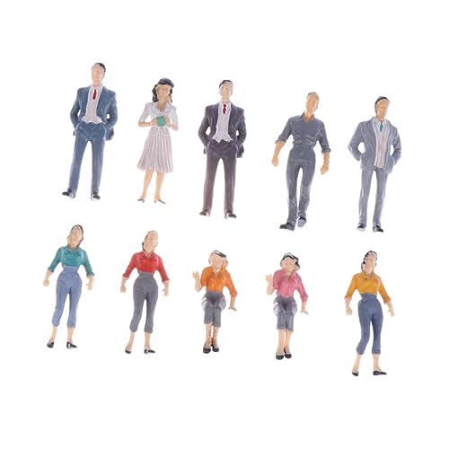 Housoutil 15 Stück Teiliges Miniaturfiguren Kunststoff Bunte Maßstab Menschen für Architekturen und Miniaturszenen Zufällige Stile und Farben für Spielzeughäuser und von Housoutil