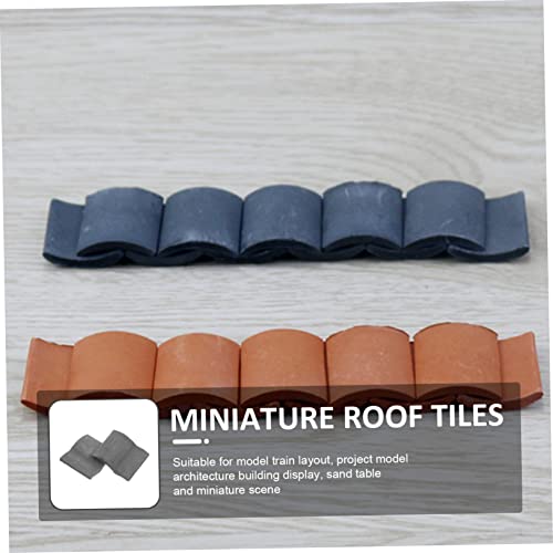 Housoutil 150 Stck. Miniature Realistische Dachziegel für DIY Sandtisch und Garten Dekoration Langlebige Ziegelsteine für Puppenhaus Micro Landschaftsbau Einfache Montage Kindgerechtes von Housoutil