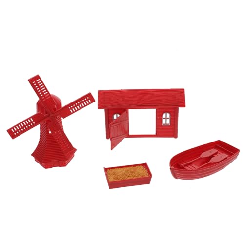 Housoutil 16 Stück Teiliges Miniatur Farmmodell Set für Realistische DIY Bauernhof Szenen Dekoration und Lernspielzeug Konzentration und Lebenskenntnisse von Housoutil