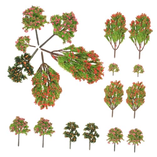 Housoutil 18 Stück Mikrolandschaftssimulationsbaum Modelleisenbahnbäume Gefälscht Modellbäume Künstlicher Baum Für Mini-Baum Klein Diorama-minibäume Miniatur Drinnen Immergrün Plastik von Housoutil