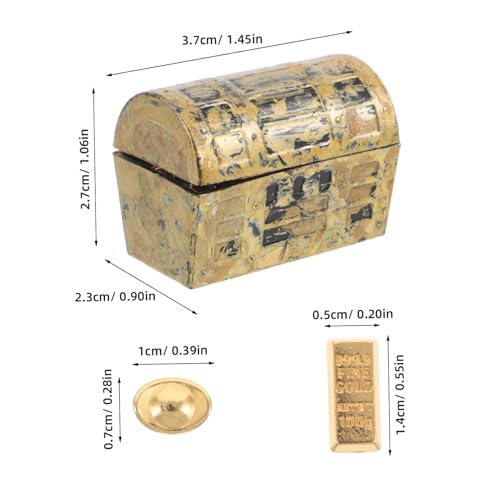 Housoutil 2 Sätze Miniatur Schatztruhe mit Münzen und Barren Realistische Dollhouse Dekoration aus Legierung Detailreiche Miniaturmodelle für Puppenhaus Sammler und Spiel Housoutil 2 Sätze Miniatur Schatztruhe mit Münzen und Barren Realistische Dollhouse Dekoration aus Legierung Detailreiche Miniaturmodelle für Puppenhaus Sammler und Spiel von Housoutil