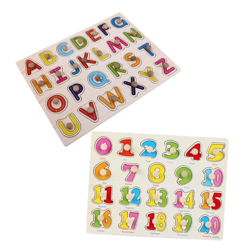 Housoutil 2 Satz Vorschulrätsel Steckpuzzles für Kleinkinder Zahlenrätsel für Kleinkinder ABC-Puzzle Buchstabenrätsel mit großen Zahlen Puzzle Formen Alphabet-Rätsel Holz Housoutil 2 Satz Vorschulrätsel Steckpuzzles für Kleinkinder Zahlenrätsel für Kleinkinder ABC-Puzzle Buchstabenrätsel mit großen Zahlen Puzzle Formen Alphabet-Rätsel Holz von Housoutil