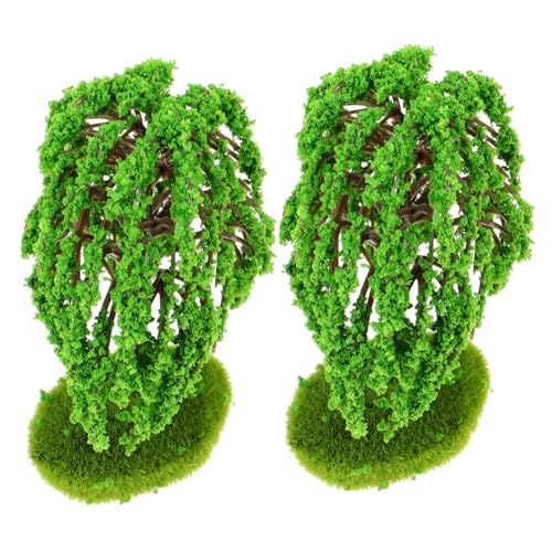 Housoutil 2 Stück Baummodell Bonsai-Bäume dekorieren Mini-Baum gefälschte Miniaturbäume Miniaturmodellbaum modellbäume Miniaturbaum Bäume für die Modelleisenbahn Simulationsbaum Plastik von Housoutil