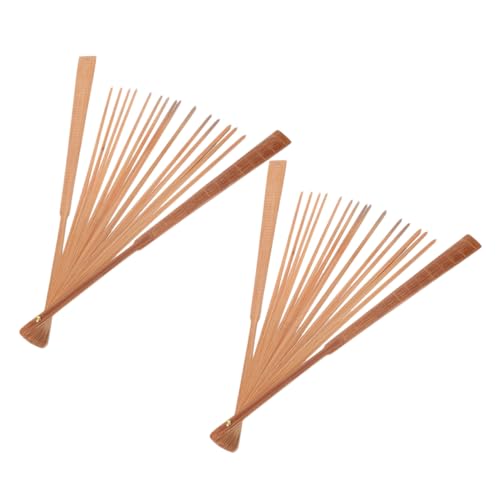 Housoutil 2 Stück Teiliges DIY Fächergestell Japanischer Faltbarer Handfächerrahmen für Basteln Vintage Dekoration Hochzeit Party Zubehör von Housoutil
