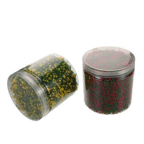 Housoutil 2 Stück Teiliges Miniatur Gras Modell Baum Pulver Langlebiges Künstliches Moos Gemischte Farben für Präzise für DIY Sandtisch Modellbau Anfänger und Profis von Housoutil