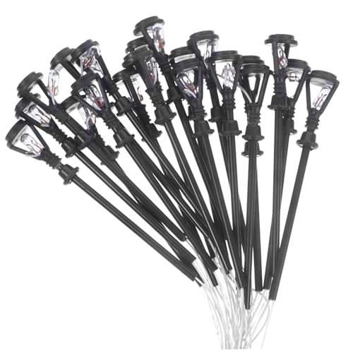 Housoutil 20 Stück Lampenmodell straßenlaterne Modellbau Dekorative Straßenlampen Miniaturmodell Einer Straßenlaterne dekorative Straßenlaternen Lampe Miniatur Hoflampenmodell Abs von Housoutil