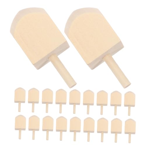 Housoutil 20 Stück Teiliges Handgefertigte Holz Dreidels zum Bemalen Traditionelle Hanukkah Spielzeuge aus Naturbelassenem Holz Hohe DIY Spinnkreisel für Erwachsene Festliche Dekoration von Housoutil