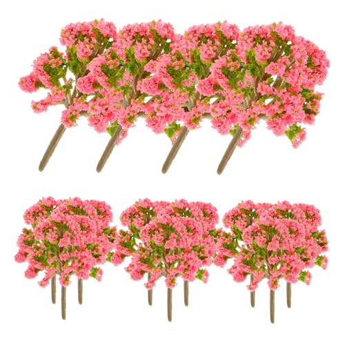 Housoutil 20 Stück künstlicher Blumenbaum Simulation klein Miniaturbäume Landschaftseisenbahn Dekorationen Modellbäume Artificial Tree mikrolandschaft Mini-Baum Miniaturmodellbaum Plastik von Housoutil