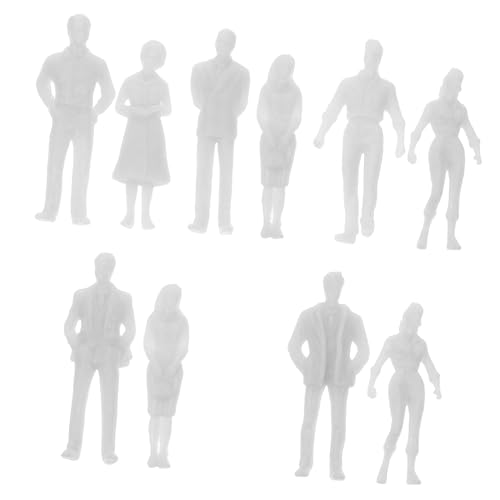 Housoutil 20 Stücke Miniatur Menschen Figur Miniatur Modell Kleine Realistische Figur Modell Weiß Mini Menschen von Housoutil
