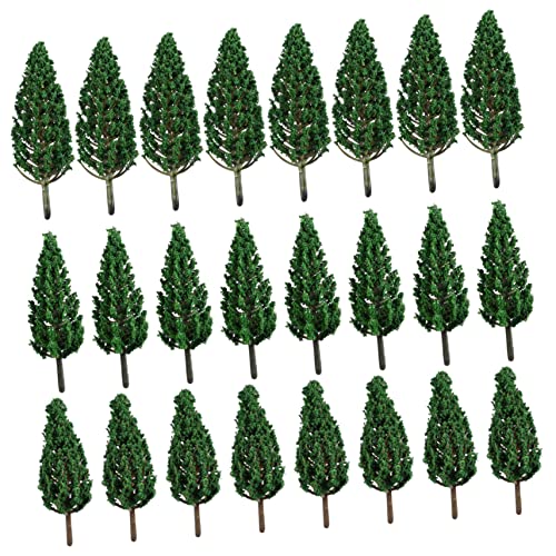 Housoutil 24 Stück Kleiner Baum Modellbäume u Ö Simulation Kleine Bäume künstlich Landschaftsdekoration Zuglandschaften Eisenbahn Bäume gefälschter Baum Miniaturbäume zum Basteln Plastik von Housoutil