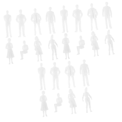 Housoutil 25Stücke DIY Minifiguren Weiße Modellfiguren für Architekturmodelle und Psychologisches Sandspiel Detailgetreue Personenfiguren Kreativität von Housoutil