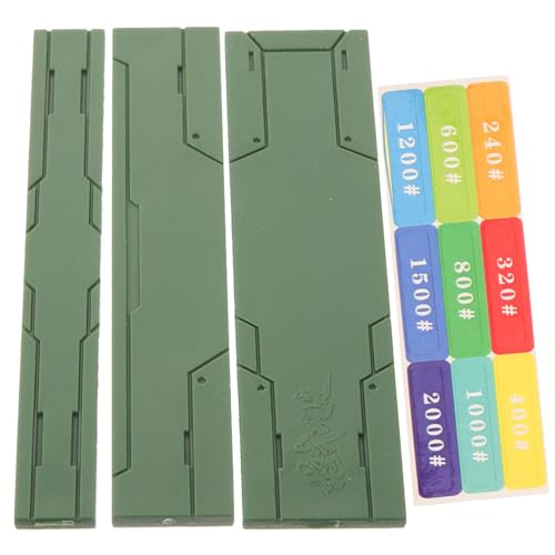 Housoutil 3 Stück Modellschleifstab Schleifen Werkzeug DIY-Versorgung Schleifbretter Polierbrett für Acryl Dark Green von Housoutil