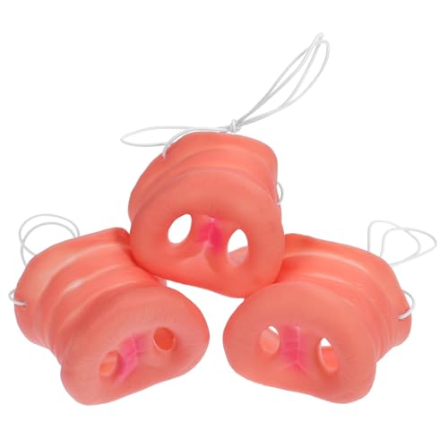 Housoutil 3 Stück Schweinenasen Maske Tierkostüm Requisiten für Party Cosplay Maskerade Lustige Strapazierfähige Leichte Kostümzubehör Cm von Housoutil