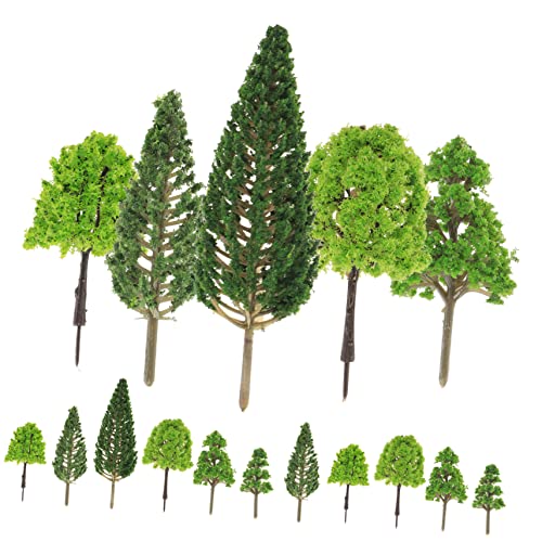 Housoutil 30 Stück Simulationsbaummodell im Freien Miniatur Modellbäume künstlicher Baum klein Modelllandschaftsbaum Mini-Modellbaum Mini-Landschaftsbäume Mini-Baum Plastik von Housoutil