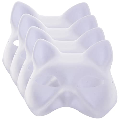 Housoutil 4 Stück DIY Katzenpapier Halbmasken zum Bemalen Leichte Komfortable Tiermasken für Kostüm Karneval Halloween und Kreative Partys Blanko Oberfläche zum Individuellen Gestalten Housoutil 4 Stück DIY Katzenpapier Halbmasken zum Bemalen Leichte Komfortable Tiermasken für Kostüm Karneval Halloween und Kreative Partys Blanko Oberfläche zum Individuellen Gestalten von Housoutil