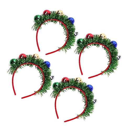 Housoutil 4 Stück Haarband Für Den Urlaub Geburtstagsparty-stirnband Disco-kugel-stirnband Sieben Stil Weihnachtsfeier Haarband Weihnachtskopf Bopper Tiara Kind Pop von Housoutil