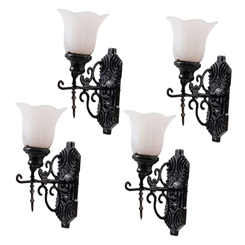Housoutil 4 Stück Miniatur LED Wandlampe Puppenhaus Mini Wandlicht Sandtisch Baumaterialien Verarbeitung Langlebig Dekoratives Modell für Miniaturlandschaften und Sandspiel Dekoration Housoutil 4 Stück Miniatur LED Wandlampe Puppenhaus Mini Wandlicht Sandtisch Baumaterialien Verarbeitung Langlebig Dekoratives Modell für Miniaturlandschaften und Sandspiel Dekoration von Housoutil