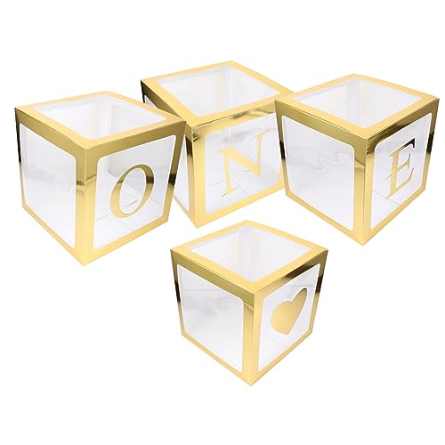 Housoutil 4 Stück Teiliges Ballonboxen Dekoration für Geburtstagsfeiern One Buchstaben Ballons Kasten Fotorequisite für Shower und Party Deko Housoutil 4 Stück Teiliges Ballonboxen Dekoration für Geburtstagsfeiern One Buchstaben Ballons Kasten Fotorequisite für Shower und Party Deko von Housoutil