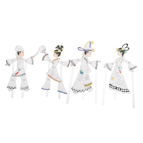 Housoutil 4 Stück Teiliges Shadow Puppet Kit für DIY Chinesische Schattenspiel Figuren zum Bemalen Traditionelles Bastelset zur Kulturellen Bildung und Kreativem Familienspaß Housoutil 4 Stück Teiliges Shadow Puppet Kit für DIY Chinesische Schattenspiel Figuren zum Bemalen Traditionelles Bastelset zur Kulturellen Bildung und Kreativem Familienspaß von Housoutil