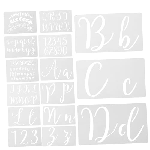 Housoutil 45 Blatt Englische Alphabet Malvorlage Buchstabenschablone Fels Selbstschablonen Für Distel Malstift Geometrische Kuchenschablonen Tagebuchschablonen Abnehmbar Housoutil 45 Blatt Englische Alphabet Malvorlage Buchstabenschablone Fels Selbstschablonen Für Distel Malstift Geometrische Kuchenschablonen Tagebuchschablonen Abnehmbar von Housoutil