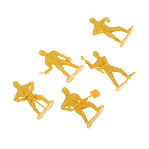 Housoutil 45 Stück Mikro-landschaftsverzierung Engineering-Mann-Modell Modellbausatz Für Ingenieurarbeiter Arbeiterfiguren Engineering-Modell- Mikrolandschaftsdekor Plastik Yellow von Housoutil