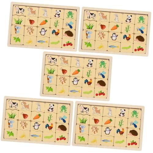 Housoutil 5 Sätze Holzpuzzle für Tier Matching Gedächtnis und Frühes Lernen und Kognitive Entwicklung Montessori Lernspielzeug für Kleinkinder Housoutil 5 Sätze Holzpuzzle für Tier Matching Gedächtnis und Frühes Lernen und Kognitive Entwicklung Montessori Lernspielzeug für Kleinkinder von Housoutil
