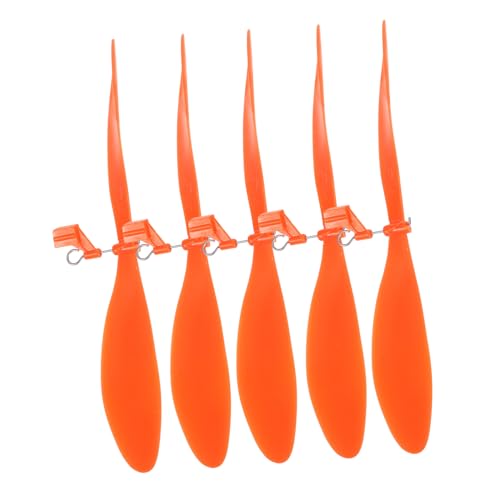 Housoutil 5 Sätze Modellflugzeugpropeller Flugzeugzubehör Propeller Für Hubschrauber Flugzeugpropellerteil Flugzeugpropellerspinner Flugzeugbausatzteile Orangefarbener Kunststoff von Housoutil