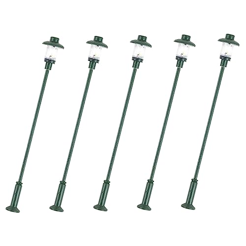 Housoutil 5 Stück Mikro-landschaftsgartenleuchte Tisch Outdoor- Gartendekoration Mini-straßenlaternenmodell Puppenhauslampe Miniaturen Von Straßenlaternen Edelstahl Plus Abs Green von Housoutil