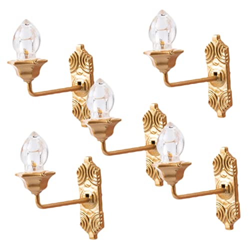 Housoutil 5 Stück Miniatur-Wandlampen für Sandtischdekoration, DIY-Lichtverzierung für Mini-Hausmodelle, kompaktes schickes Design, um Lebensszenen zu verbessern Housoutil 5 Stück Miniatur-Wandlampen für Sandtischdekoration, DIY-Lichtverzierung für Mini-Hausmodelle, kompaktes schickes Design, um Lebensszenen zu verbessern von Housoutil