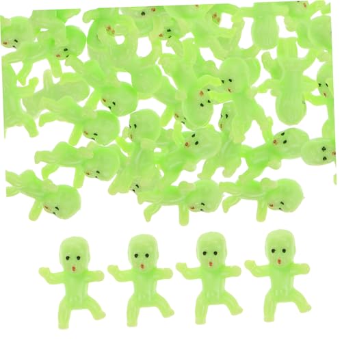 Housoutil 50 Stück Kleines Zum Sitzen Auf Brüsten Mini Realistische Babypuppe Winzig Kleine Babys Plastikbabys Plastikbabypuppen Partygeschenk Kleine Babyfiguren Light Green PVC von Housoutil
