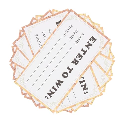 Housoutil 50 Stück Tombola-Korb Individuelle Tickets Tombola-Ticket-veranstaltung Ticketautomat Du Hast Wie EIN Geparkt Preise Im Klassenzimmer Essenskarten Dahn -Tickets Papier Golden von Housoutil