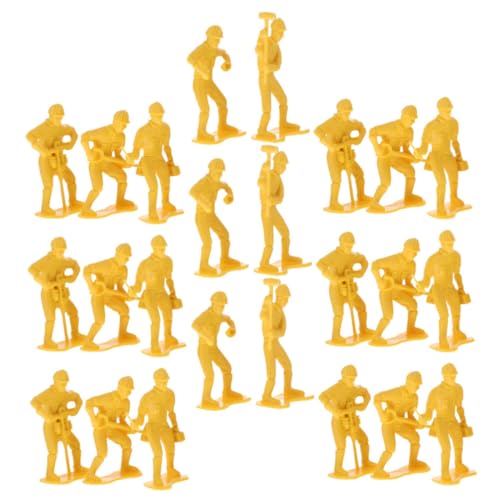 Housoutil 54Stücke Miniaturfiguren Set Ingenieurarbeiter Sicherem Kunststoff für Sammlung Display und Bildung Detailgetreu und Langlebig von Housoutil