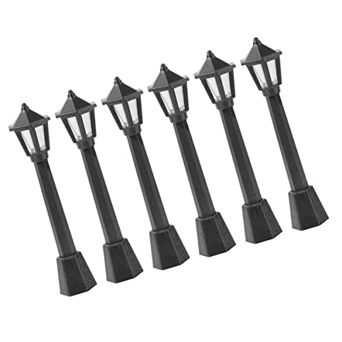 Housoutil 6 Stück Modell Straßenlaterne Puppe Heimdekoration für draußen kinderspielzeug Straßenlaternen mini Weihnachts-Mini-Straßenlaternenmodelle Plastik Black Housoutil 6 Stück Modell Straßenlaterne Puppe Heimdekoration für draußen kinderspielzeug Straßenlaternen mini Weihnachts-Mini-Straßenlaternenmodelle Plastik Black von Housoutil