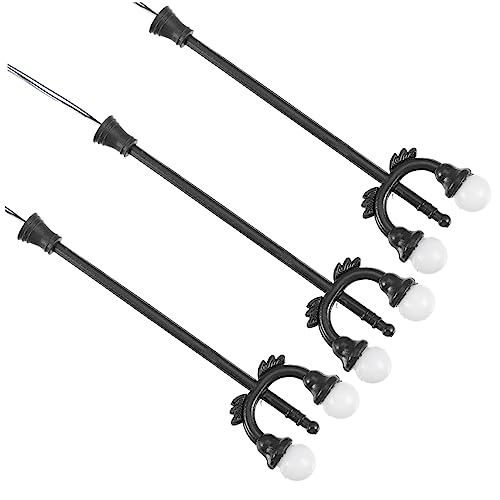 Housoutil 6 Stück Teiliges Mini Straßenlampen für Sandtisch Landschaft Europäisches Vintage Modell mit Lampen Batteriebetrieben Leicht Dekorativ für Garten und Parkmodellgestaltung von Housoutil