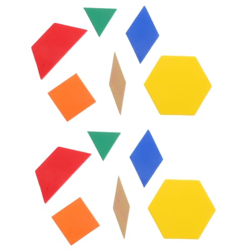 Housoutil 64 Stück Geometrische Spielzeuge Manipulationen Für Vorschulkinder Holzmusterblöcke Plastische Geometrische Formen Blöcke Formen Musterblöcke Für Das Klassenzimmer Blockdruck Eva von Housoutil