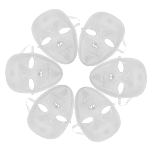 Housoutil 6pcs Blank Vollgesichtsmaske Handbemalte Vollgesichtsmaske für DIY Maskerade Party Maske Requisite Weiß Kunststoff 20,5 x 15 x 7 cm Housoutil 6pcs Blank Vollgesichtsmaske Handbemalte Vollgesichtsmaske für DIY Maskerade Party Maske Requisite Weiß Kunststoff 20,5 x 15 x 7 cm von Housoutil