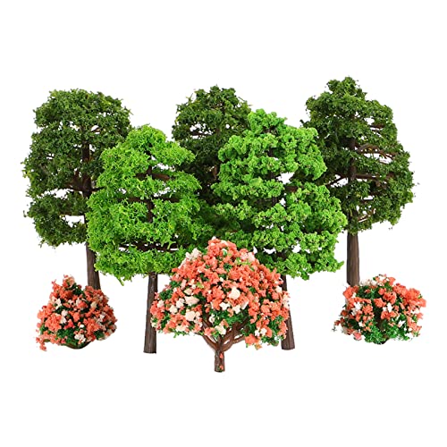 Housoutil 70 Stück Miniatur Bäume Set Teiliges Dekorationsset für Sandtisch Layouts und Mikro Landschaften Realistische Simulation Pflanzenmodelle für Fantasievolle Gartenideen und Modellbau von Housoutil