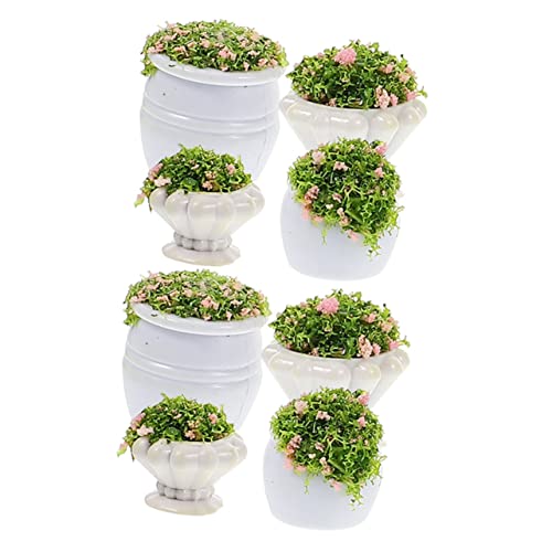 Housoutil 8 Stück Mini-pflanzvase Anlage Dekorativ Blumen Pflanzen Fälschung Dekoration Gartendekor Mini-landschaftsdekor Landschaft DIY Blume Grüne Landschaft Landschaftsmodell Plastik von Housoutil